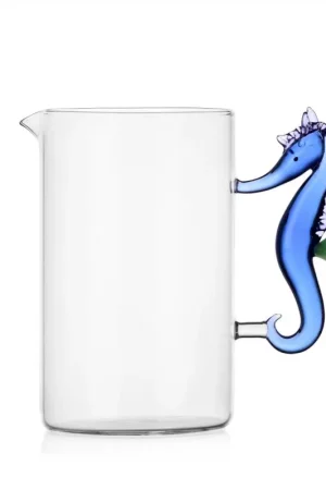 Ichendorf Milano Marine Garden Brocca Cavalluccio Marino Blu in Vetro Borosilicato Occasione Imperdibile