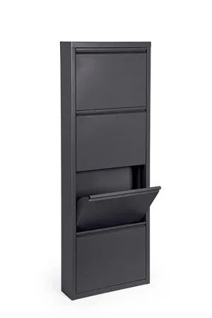 Acquista Ora Andrea Bizzotto Scarpiera Slim Salvaspazio 4 ante H140 cm Nero