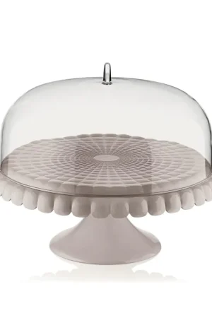 Reso Gratuito Guzzini Alzata con Campana Tiffany in Resina D36 cm Tortora