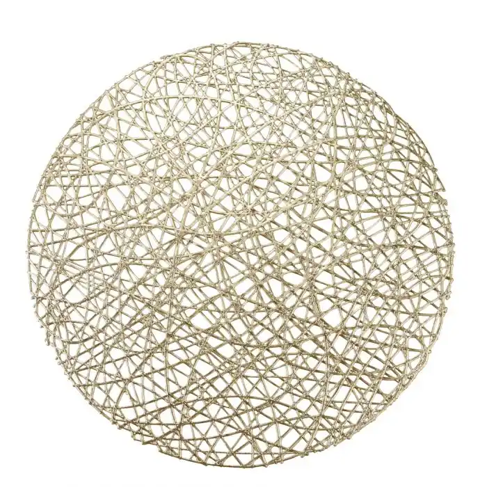 Fade Set 12 Tovagliette Doodle D38 cm Oro Bestseller