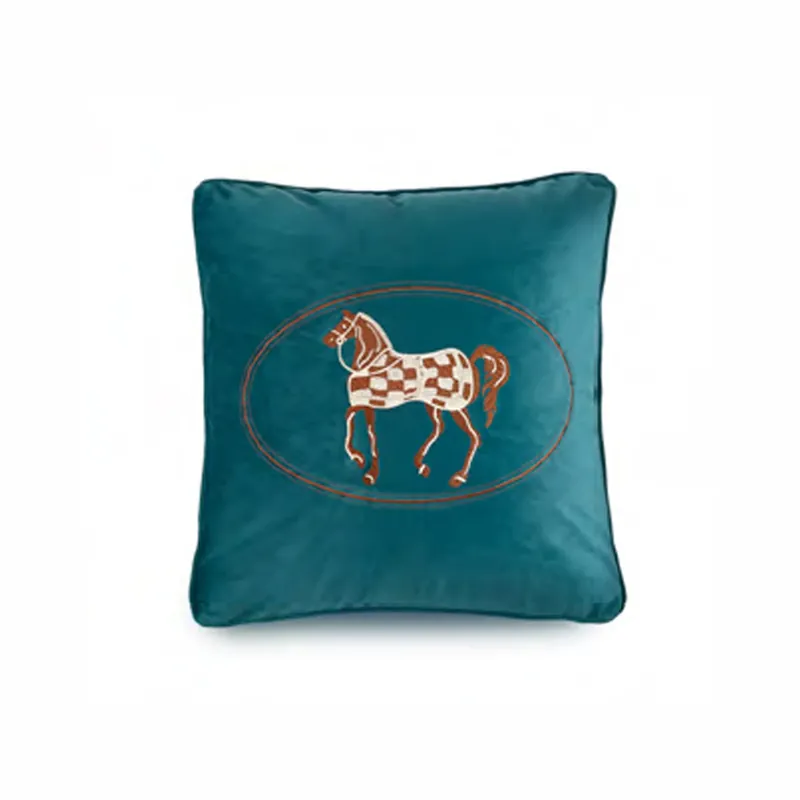 Esclusivo Fade Cuscino Living Horses 45x45 cm Ottanio