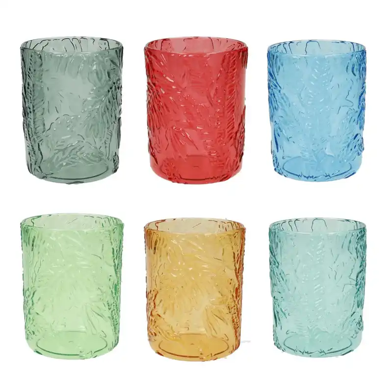 Solo Oggi Brandani Set 6 Bicchieri Acqua Tropical in Acrilico Multicolor