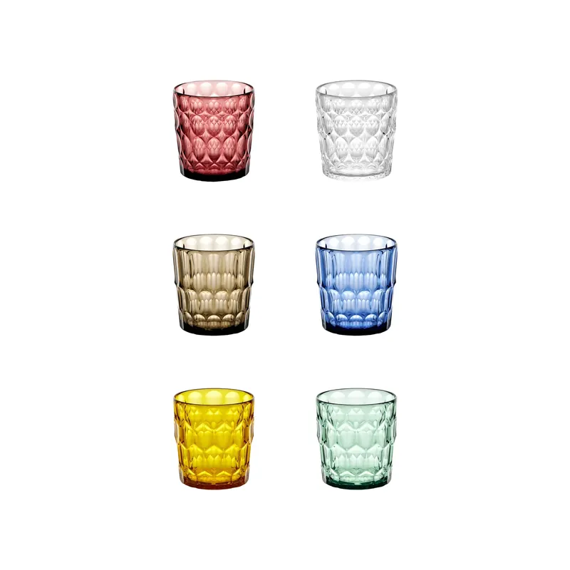 Compra Online Guzzini Set 6 Bicchieri Bassi Vanity Acqua H8,5xD9,2 cm Multicolor