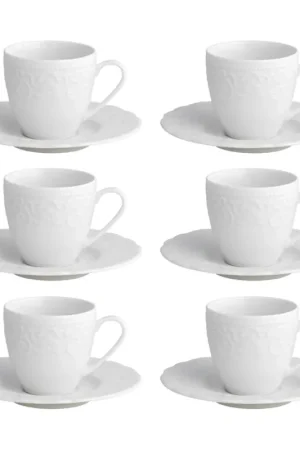 Brandani Set 6 Tazzine da Caffè Gran Galà in Porcellana Direttamente Dal Produttore