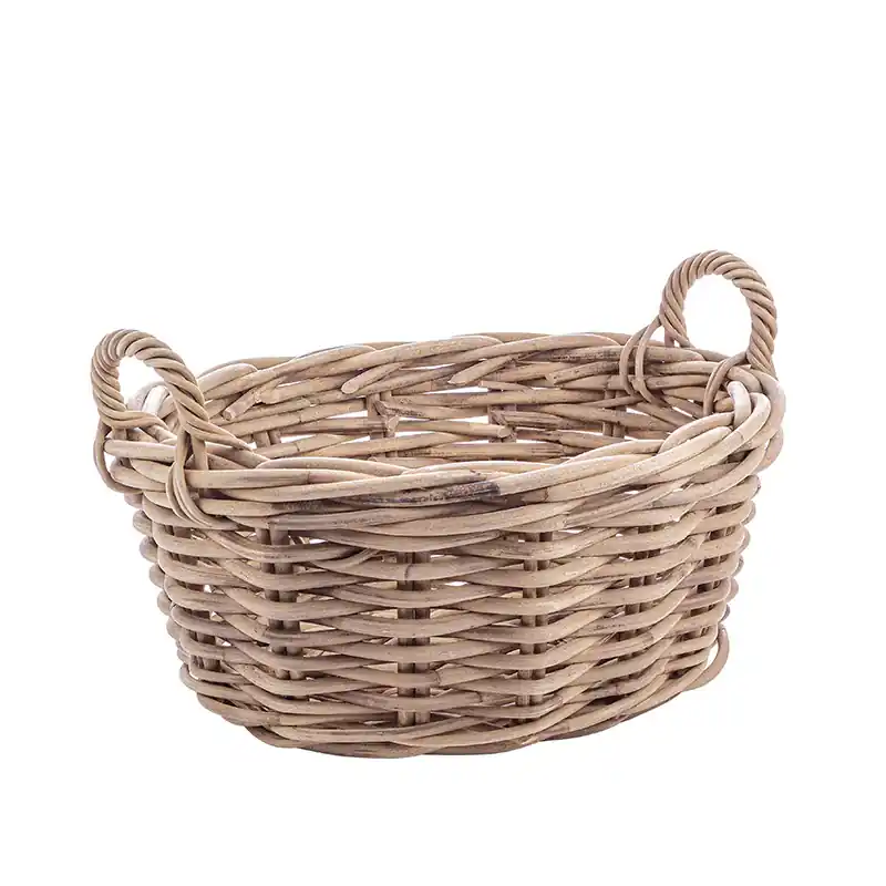 Andrea Bizzotto Cesta in Rattan Malang con Manici 59x18 cm Saldi