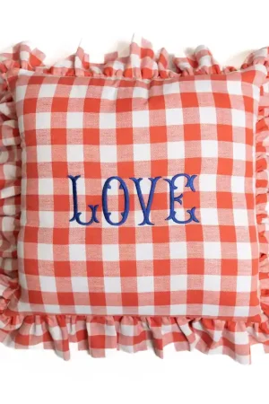 Prezzo Conveniente Bitossi Cuscino Love 40x40 cm in Cotone Rosso