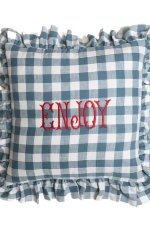 Vendita Finale Bitossi Cuscino Enjoy 40x40 cm in Cotone Blu