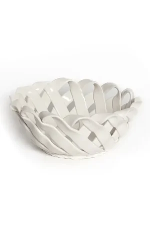 Promozione Bitossi Cestino Rotondo a Fettuccia D24 cm in Ceramica