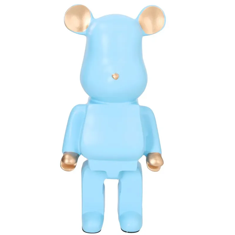 Andrea Fontebasso Salvadanaio Orso in Poliresina H27 cm Blu Pastello Quantità Limitata