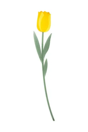 Vesta Funny Flowers Tulipano Grande Giallo in Cristallo Acrilico Occasione