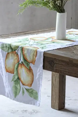 Affare Simple Day Runner Limoni 50x160 cm in Lino