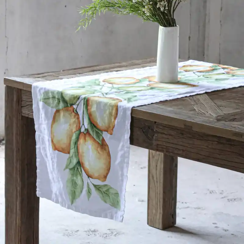 Affare Simple Day Runner Limoni 50x160 cm in Lino