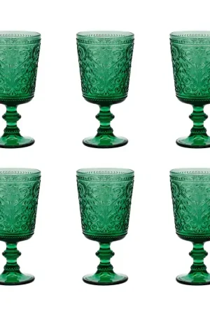 Must-Have Galbiati Set 6 Calici Vino 280ml in Vetro Verde Foresta