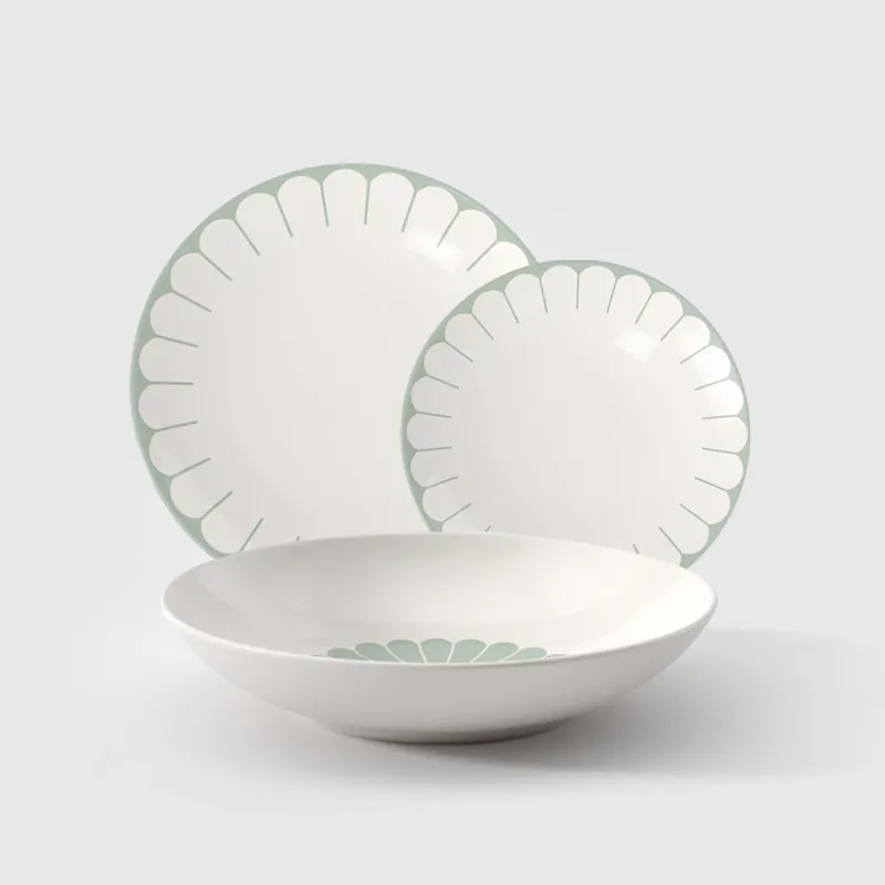 Miglior Prezzo Villeroy & Boch Servizio Tavola 18 Pezzi Fleur in Porcellana Verde
