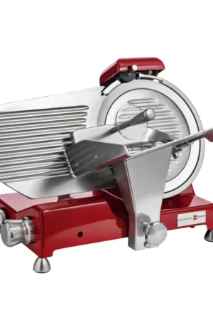 Brandani Affettatrice Tecno con Affilalama in Acciaio Inox Rosso Bestseller