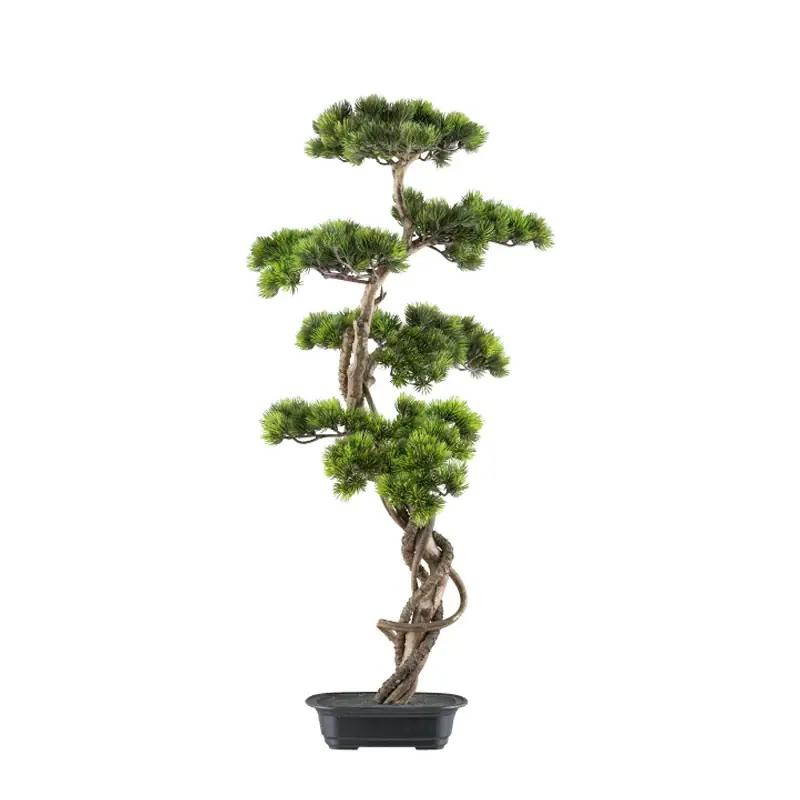 Gasper Bonsai Artificiale 90x40 cm con Vaso in Plastica Nuova Collezione