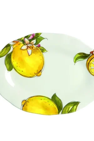 Bestseller Love Tiffani Vassoio Ovale Lemon D37x26,5 cm in Ceramica
