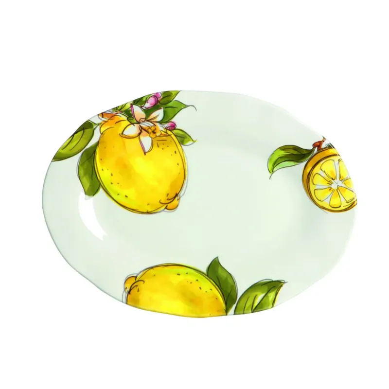 Bestseller Love Tiffani Vassoio Ovale Lemon D37x26,5 cm in Ceramica