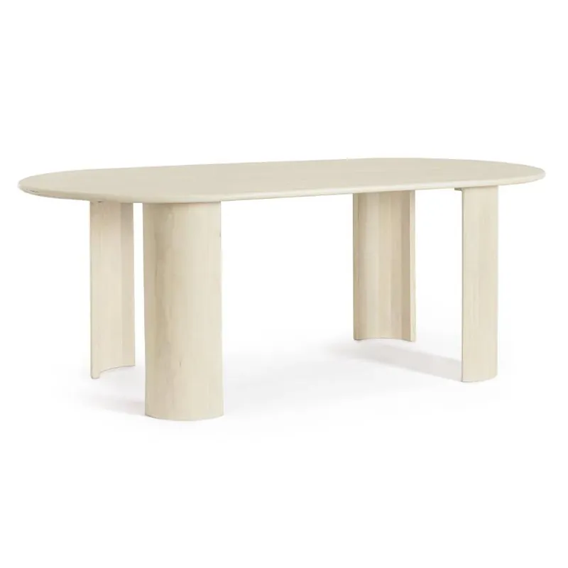 Reso Gratuito Andrea Bizzotto Tavolo Orlando Ovale 210 x 100 cm Naturale