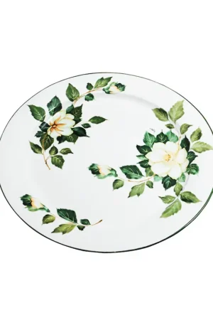 Reso Gratuito Love Tiffani Vassoio Tondo Country Camelia D37 cm in Ceramica