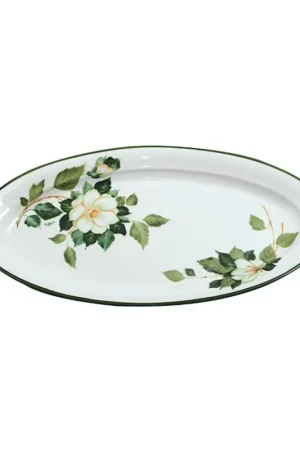 Vendita Finale Love Tiffani Vassoio Ovale Country Camelia D31 cm in Ceramica
