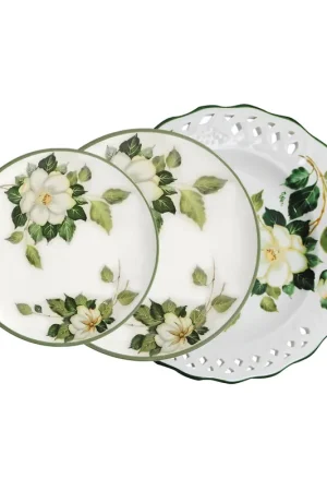 Love Tiffani Servizio Tavola 18 Pezzi Country Camelie in Ceramica Occasione Imperdibile