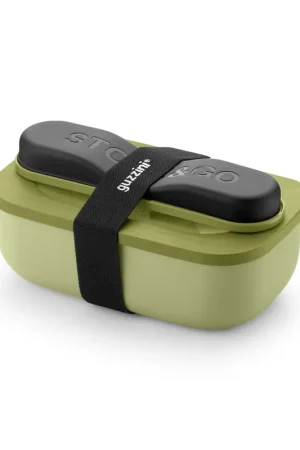 Di Tendenza Guzzini Set Lunch Box con Posate da Viaggio Store & Go Verde Avocado