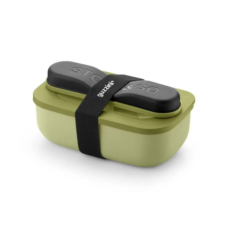 Di Tendenza Guzzini Set Lunch Box con Posate da Viaggio Store & Go Verde Avocado