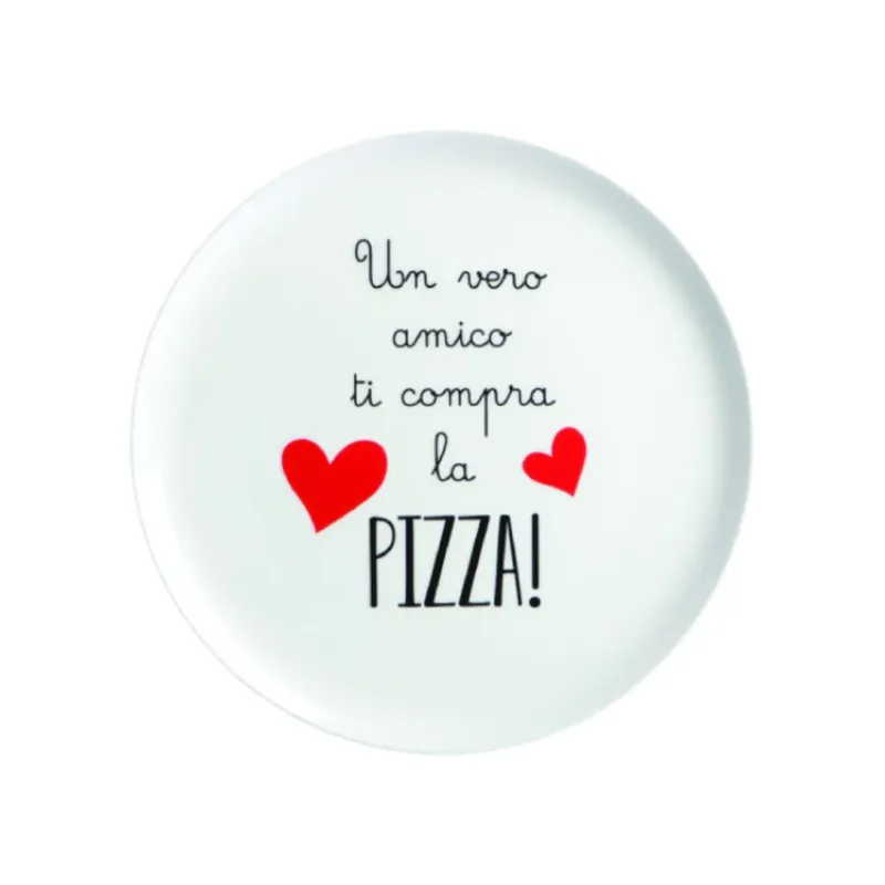 Quantità Limitata Love Tiffani Piatto Pizza D31 cm Un Vero Amico Ti Compra la Pizza