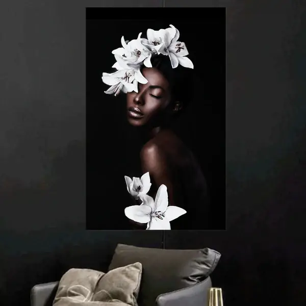 Acquista Ora Moon Luxury Quadro in Vetro Ade Brown 80x120 cm