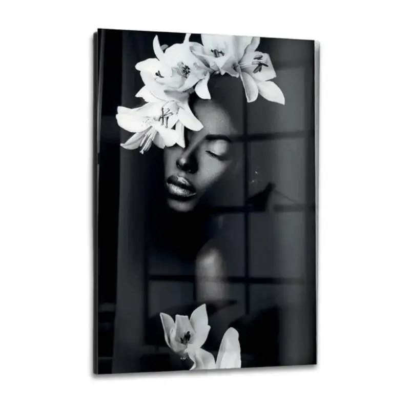 Prezzo Conveniente Moon Luxury Quadro in Vetro Ade White 80x120 cm