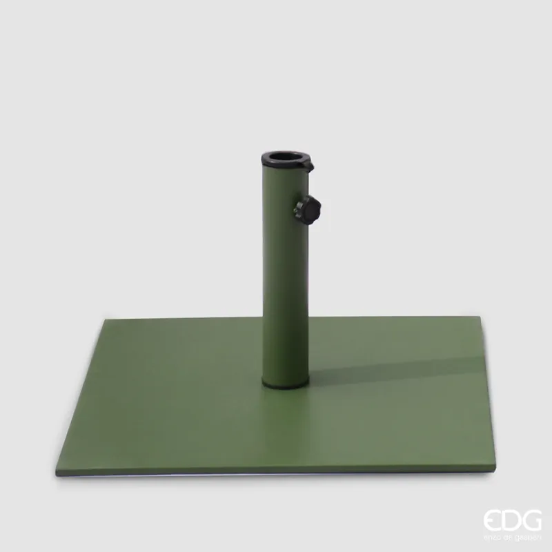 Affare EDG Enzo de Gasperi Base Per Ombrellone da esterno quadrata in Acciaio 50X50 cm Verde