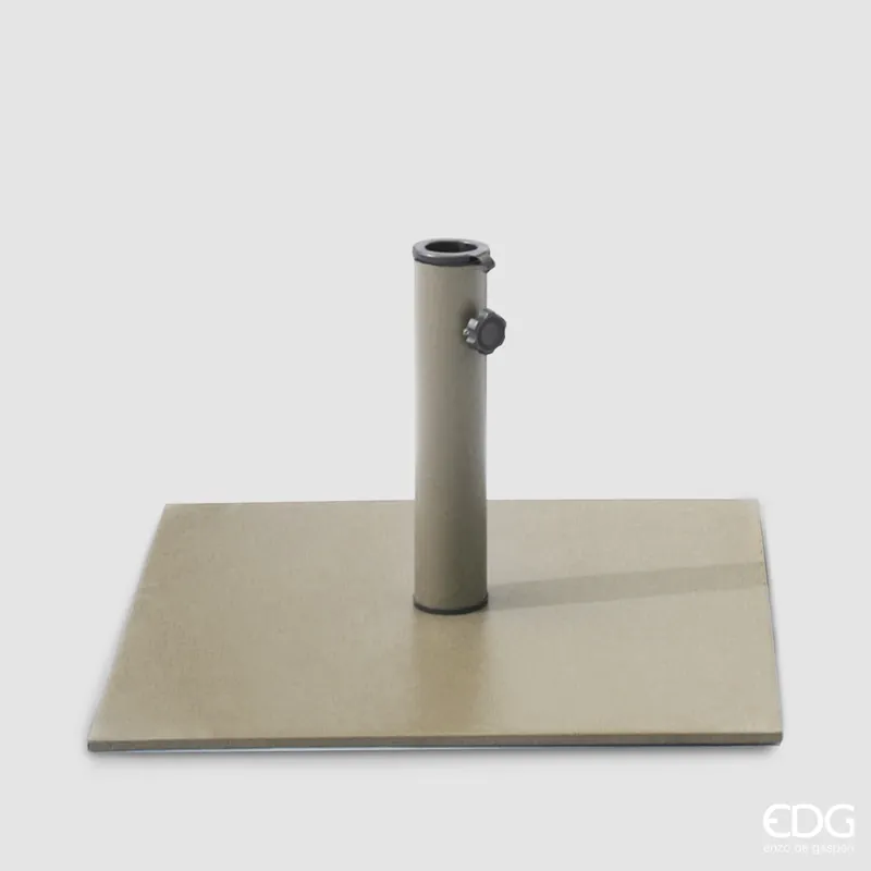 Compra Online EDG Enzo de Gasperi Base Per Ombrellone da esterno quadrata in Acciaio 50X50 cm Sabbia