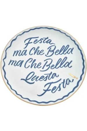 Offerta Lampo Bitossi Home Piatto Pizza Festa D32 cm in Porcellana