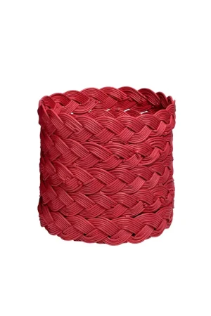 Occasione Bitossi Home Cesto Rotondo Small Treccia H30xD32 cm Rosso