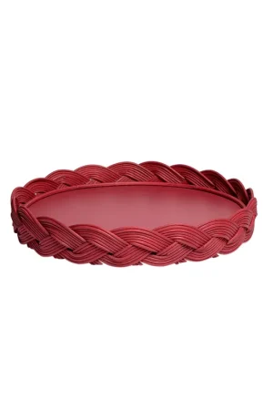 Prezzo Scontato Bitossi Home Vassoio Medium Treccia D41 cm Rosso