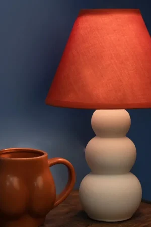 Direttamente Dal Produttore Fisura Lampada da Tavolo Maia in Ceramica Terracotta
