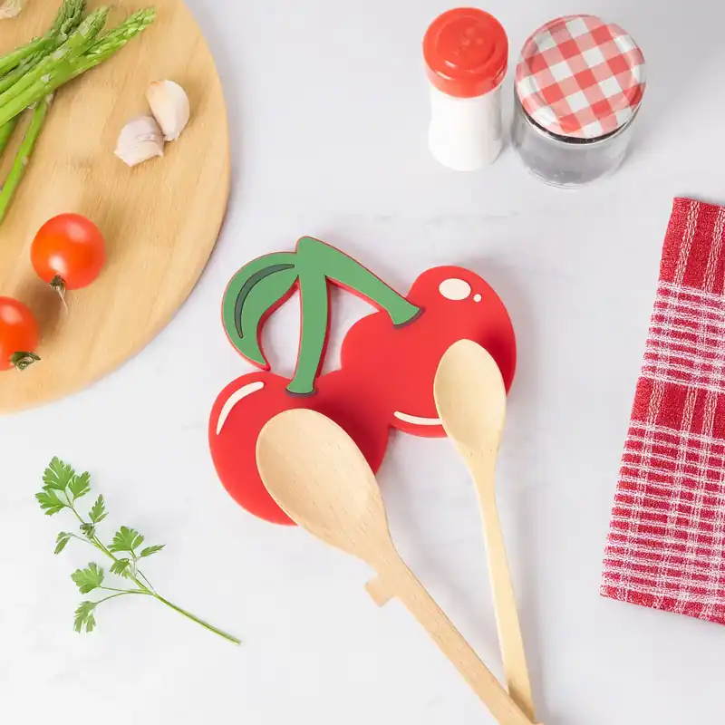 Fisura Poggia Mestolo Cherry in Silicone Alimentare Pagamento Sicuro
