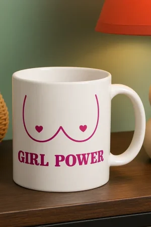 Pagamento Sicuro Fisura Tazza Mug Girl Power in Porcellana 355ml