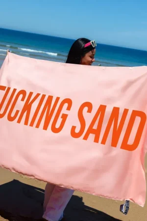 Fisura Telo Mare Fucking Sand in Microfibra 180x100 cm con Picchetti Promozione Esclusiva