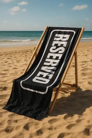 Occasione Fisura Telo Mare Reserved in Microfibra 180x100 cm con Picchetti