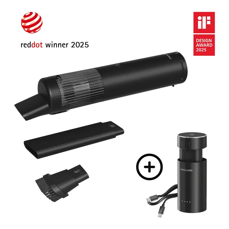 Acquista Ora Zwilling Xtend Aspirabriciole a Batteria Starter Set 60W Nero