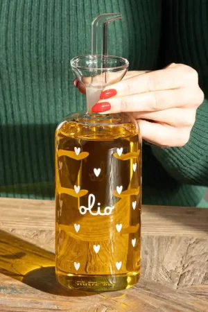 Simple Day Bottiglia Oliera Cuori 570 ml in Vetro Ultimissimo Modello