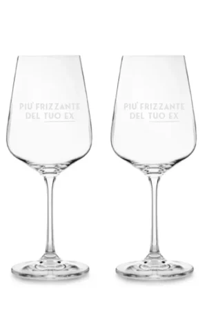 Set 2 Calici Vino in Vetro Più Frizzante del Tuo Ex Compra Online