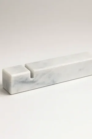 Professionale Le Gioie Poggia Posate in Marmo Bianco con Taglio 10 cm