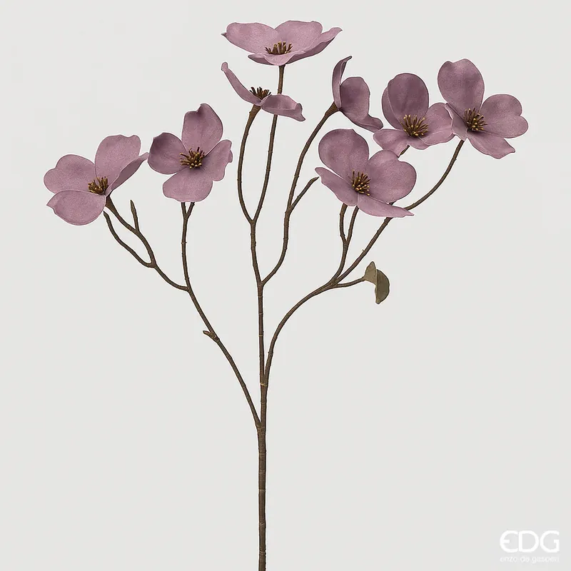 EDG Enzo De Gasperi Ramo Artificiale di Cornus H72 cm Malva Soddisfatti O Rimborsati