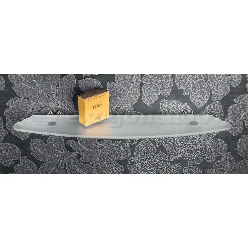 Colombo Hermitage Mensola 60 cm in Vetro Acidato Naturale reggimensola cromo Compra Adesso
