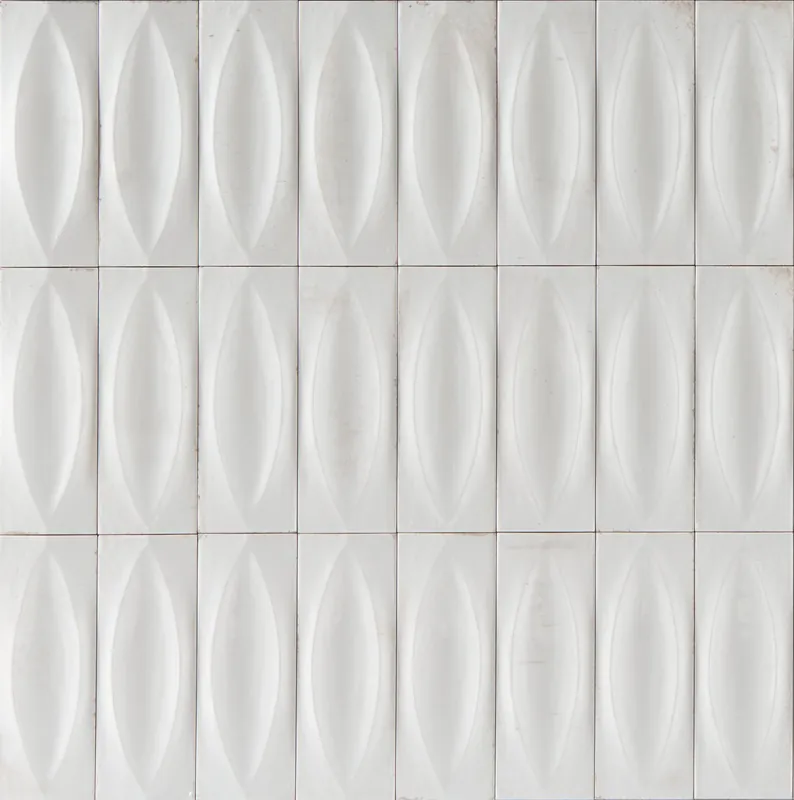 Esclusivo Rivestimento 7x20 In Gres Porcellanato 12,5 mm Bianco struttura Eye Glossy Ceramiche Ragno Gleeze 00R8HF48
