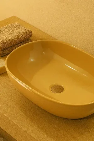 A Buon Prezzo Lavabo 60x39 Da Appoggio Curry Lucido Milk Extreme 01526 Nic