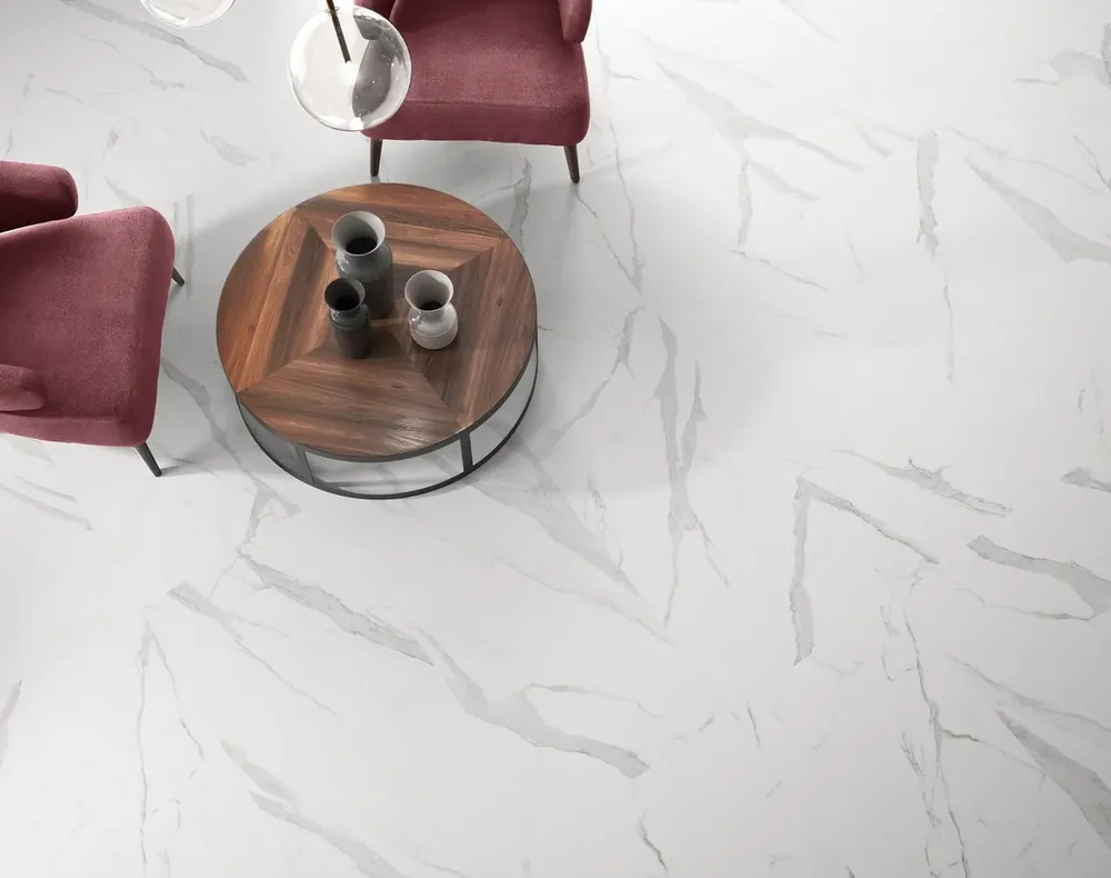 Pavimento Rivestimento 45x45 Cm Effetto Marmo Statuario Venato Ceramica Sant Agostino Themar CSASTVEN45 Direttamente Dal Produttore